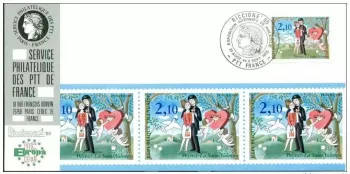 015 Offizielle Karte Ausstellung Riccione 1985 Frankreich Peynet Verliebte