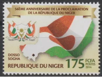 Niger 2014 Mi. 3269 56 Ans Proclamation de la République Dosso Sogha ** 1 val.