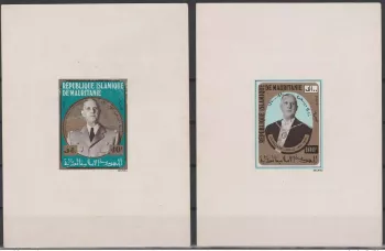 Mauritanie 1971 Mi. 418 419 Epreuve De Luxe Proof Général Charles de Gaulle Mort