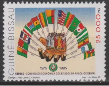 Guinée-Bissau 1997 Mi. 1256 CEDEAO ECOWAS 20 Ans Flags Fahnen Drapeaux