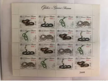 Guinée-Bissau 1994 Mi. 1211-1214 Serpents Snakes Schlangen Reptiles MNH**