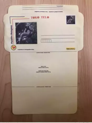 Madagascar 2005 AER 4 Postal Stationery Aerogram Toko Telo Lemur