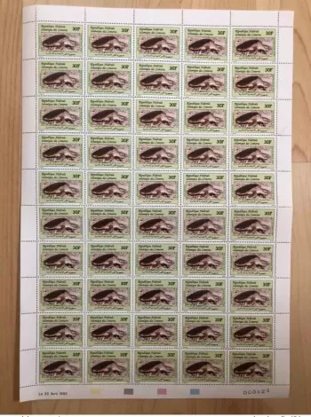 Comores 1995 Mi. 1123 Faune Faune Tortue Turtle Schildkröte Sheet Bogen MNH