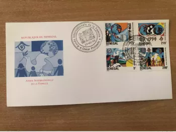 Sénégal 1994 FDC Mi. 1328 1331 Année Internationale de la Famille ONU UN Colombe