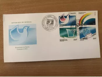 Sénégal 1994 FDC Mi. 1324 1327 Exposition de Séoul Corée UPU Congrès Colombe