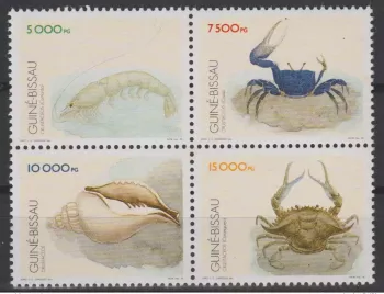 Guiné-Bissau Guinea Guinée Bissau 1996 Mi. 1229 - 1232  Crustaceans crustacés