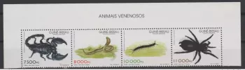 Guinea-Bissau 1997 Mi. 1252-1255 Gifttiere Schlange Skorpion Spinne