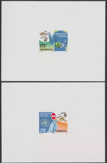 Senegal 1996 Mi. 1437 - 1438 United Nations luxury test against drug trafficking