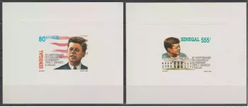 Sénégal 1993 Mi. 1276 / 1277 Epreuve de luxe 30 Ans assassinat John F. Kennedy