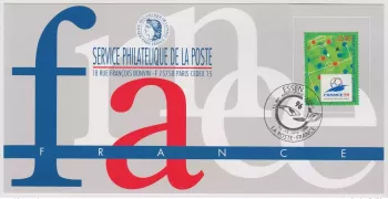 143 Carte officielle Exhibition Essen 1996 France FDC FIFA 1998 Coupe Monde