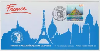 157 Carte officielle Exhibition Luxembourg 1998 France FDC Le Mont-Saint-Michel