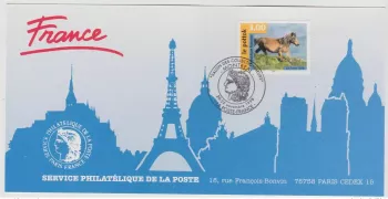 161 Official map Exhibition Montreal 1998 France FDC le Pottok Cheval Horse