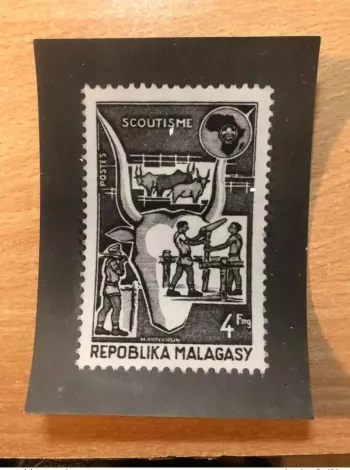 Madagaskar 1974 - Fotoabzug Pfadfinder Scouts Karte Map