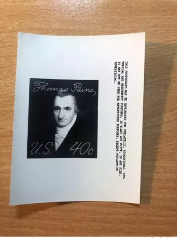 USA Etats-Unis USPS - Epreuve Photo Publicity Essay Kodak Thomas Paine