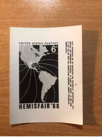 USA Etats-Unis USPS - Publicity Essay Kodak Hemisfair '68 Map Karte Carte