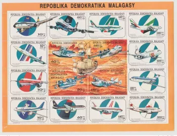 Madagascar 1990/1993 Mi. 1578 - 1593 Concorde airplane Airbus Boeing Air France