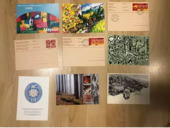 Switzerland 91 postal stationeries Tintin Olympic Games Stamp Day