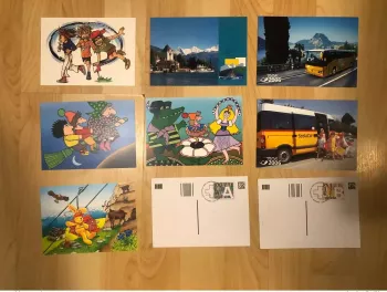 Switzerland 91 postal stationeries Tintin Olympic Games Stamp Day