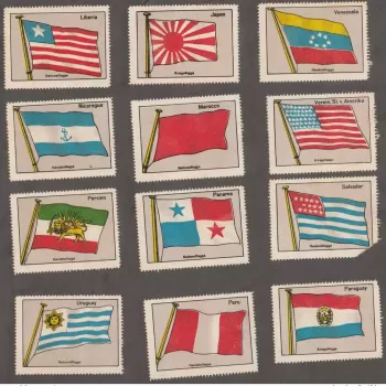 88 Reklamemarke Welt Flags Landesflagge Handelsflagge Kriegsflagge Nationalflagg