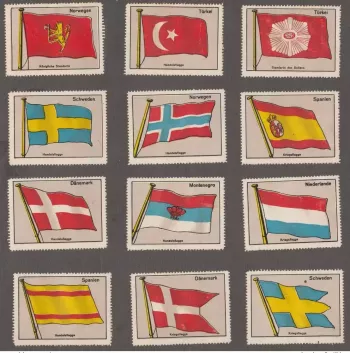88 Reklamemarke Welt Flags Landesflagge Handelsflagge Kriegsflagge Nationalflagg