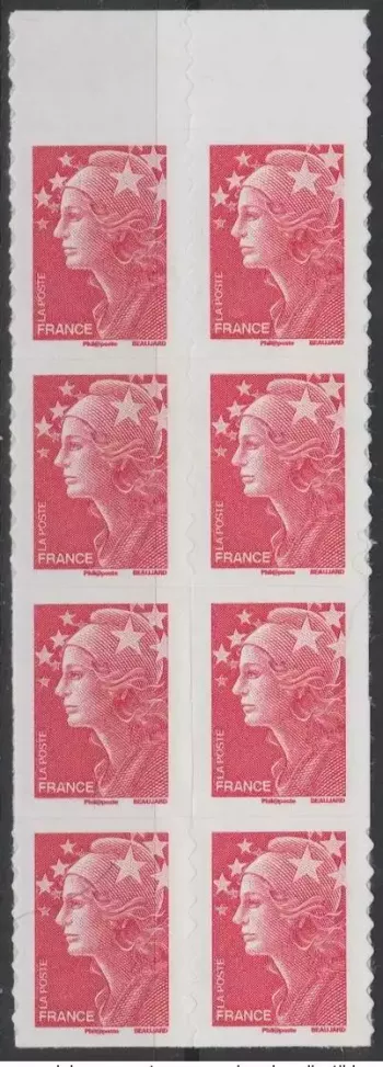 Frankreich 2008 YT Kleber 175a Marianne Beaujard 2x ungezähnt TVP Neu