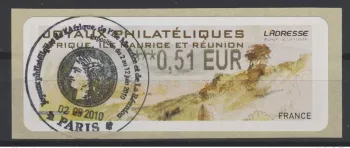 Frankreich 2010 ATM LISA Philatelistische Juwelen 0,51 € Ersttagsstempel