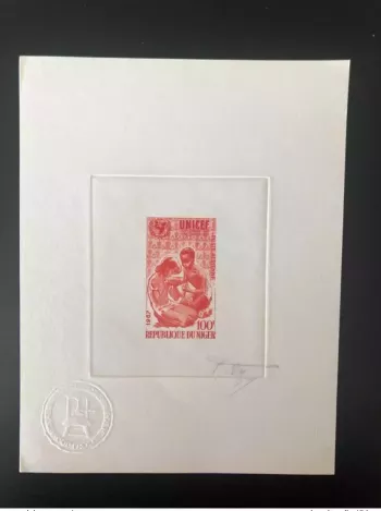 Mali 1967 Mi. 176 Epreuve d'artiste Artist Proof UNICEF 21 ans Enfance