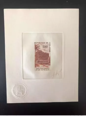 Ivory Coast 1967 Mi. 310 Artist's proof Direction Air Afrique Aviation