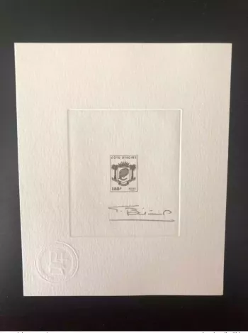 Ivory Coast 986 Mi. 933 Artist's proof Coat of Arms Elephant Wildlife