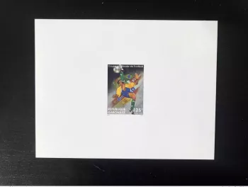 Gabon 1998 Mi. 1420 Epreuve de Luxe Coupe du Monde Football France Soccer Rare !