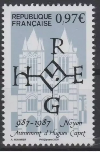 France 2020 Hugues Capet Noyon 987 50 years engraved in history 24100 ex **
