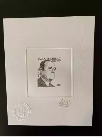 New Caledonia 2020 Artist's proof Jacques Chirac 1932 - 2019 BISTRE