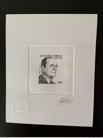 New Caledonia 2020 Artist's proof Jacques Chirac 1932 - 2019 NOIR BLACK