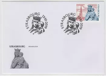 France 2019 - FDC Vignette 0€ 'STRASBOURG' Cathedral Religion Matej Gabris
