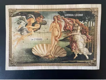 Sierra Leone 2019 IMPERF ND Mi. Bl. ?  Sandro Botticelli Birth Venus Art Bois