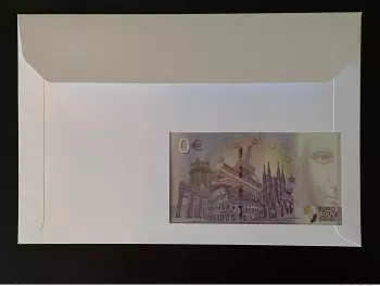 Euro Souvenir banknote Cover Mahatma Gandhi India 150 Ans Angola Banknotenbrief