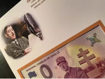 Euro Souvenir banknote Cover Général De Gaulle Appel 18 Juin 130, 80, 50 Ans