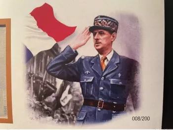 Euro Souvenir banknote Cover Général De Gaulle Appel 18 Juin 130, 80, 50 Ans