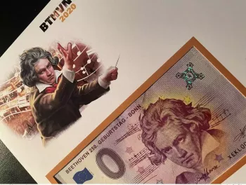 Euro Souvenir banknote Cover 250. Ludwig Van Beethoven Musique Tchad BTHVN