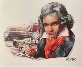 Euro Souvenir banknote Cover 250. Ludwig Van Beethoven Musique Tchad BTHVN