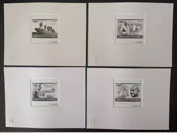 Togo 2010 Epreuve d'Artiste Mi. 3519 - 3522 Mohandas Mahatma Gandhi India NOIR