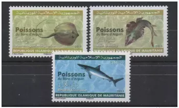 Mauretanien 2011 Mi. 1188 1190 Fauna Banc d'Arguin Fisch Rochen Hai