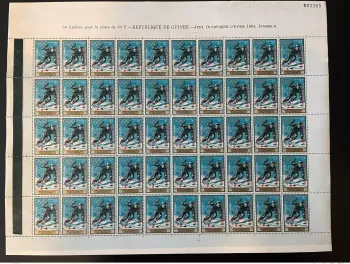 Guinée 1968 Mi. A-G 465 sheets Overprint Grenoble Jeux Olympiques Hiver Olympia