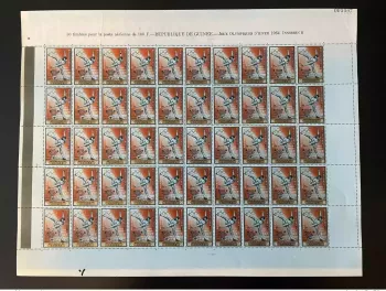 Guinée 1968 Mi. A-G 465 sheets Overprint Grenoble Jeux Olympiques Hiver Olympia