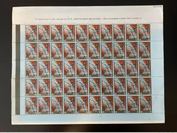 Guinée 1968 Mi. A-G 465 sheets Overprint Grenoble Jeux Olympiques Hiver Olympia