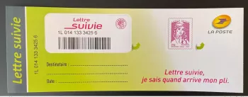 France 2015 - Adhesive letter 1177A LS1 Marianne and Youth complete