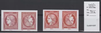 France 2014 - YT 4872a & 4874a Pairs head-to-head Cérès 1849 intaglio Salon