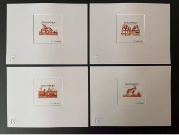 Mozambique 2010 Artist's proof Mi. 2986 A-D WWF Panda fauna ROUGE