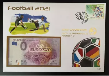 Euro Souvenir Banknote Fußball 2021 Euro 2020 Italien Champion Gold Solomon