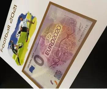 Euro Souvenir banknote Cover Football 2021 Euro 2020 Italie Champion Or Solomon